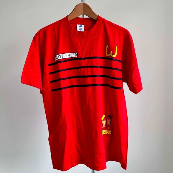 NWOT Vintage Beavis & Butt-Head Burger World T-Shirt, Size L - Picture 1 of 4